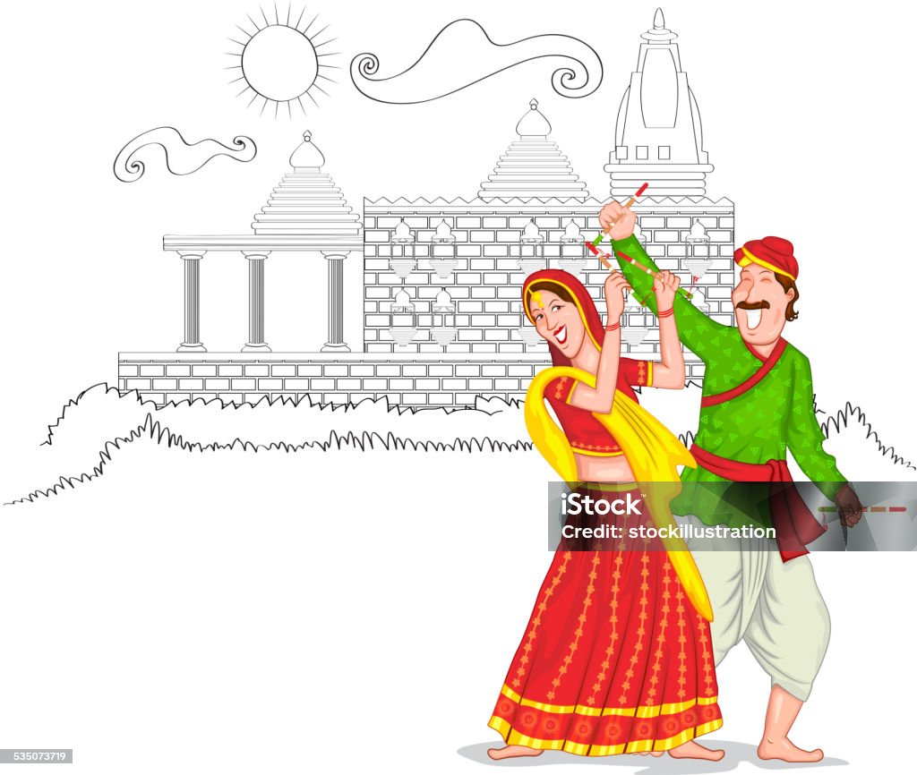 Dancing Gujarati Couple Stock Illustration - Download Image Now - Culture of India, Garba - Dance, Village - iStock Dancing Gujarati Couple Stock Illustration - Download Image Now - Culture of India, Garba - Dance, Village - iStock