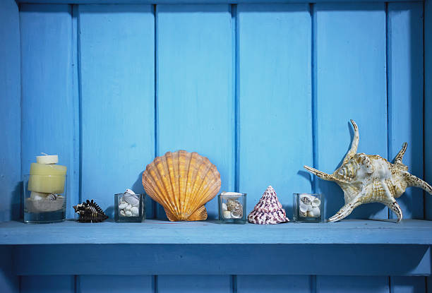istock Interior decoration from beach,film style with grain 535073967