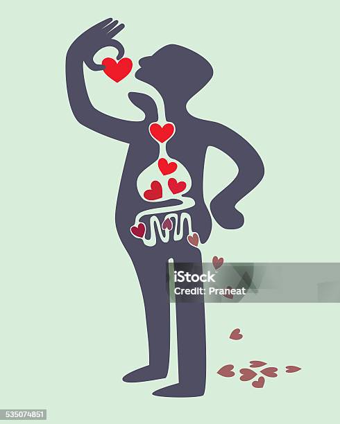 Love Digestion Stock Illustration - Download Image Now - 2015, Abstract, Anatomy