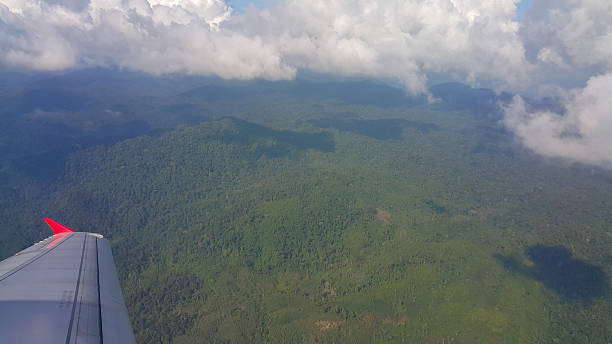 istock View from airplane window, Top view from airplane 535076777