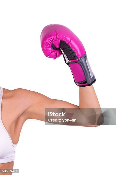 Pink Glove In Victory Stock Photo - Download Image Now - Boxing - Sport, Struggle, Winning