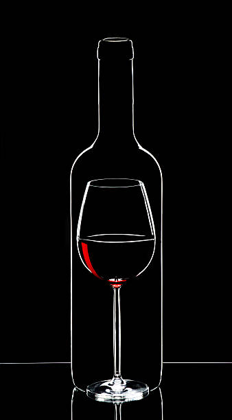 glass of red wine stock photo