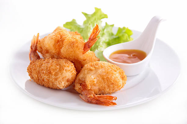fried shrimp fried shrimp fritter photos stock pictures, royalty-free photos & images