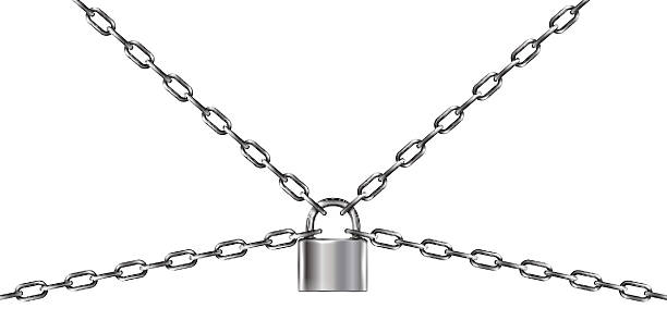 Metal Chain And Padlock Stock Illustration - Download Image Now - Chain -  Object, Lock, Padlock - iStock