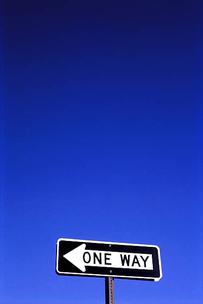 istock Blue Sky and One Way Sign 535079587