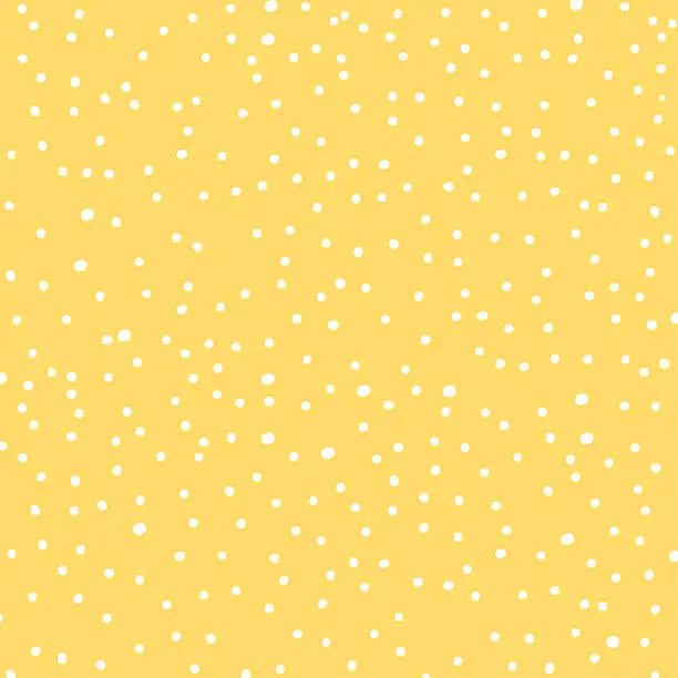 Vector illustration of White Polka-Dots On Yellow