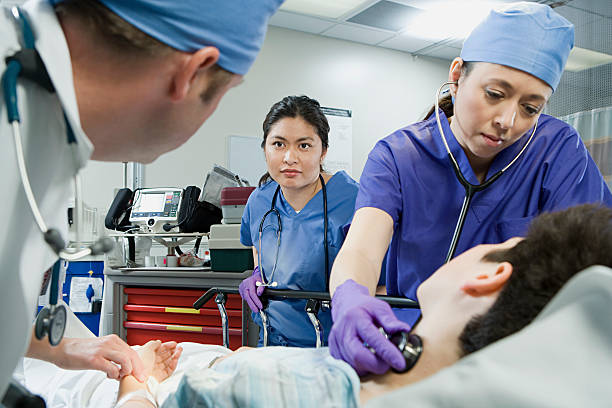 istock Patient and doctors in the emergency room 535080087