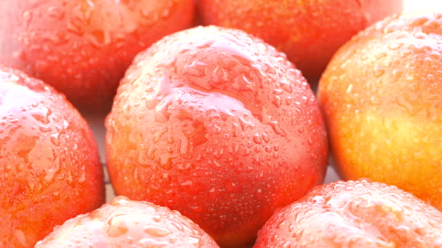 Ripe peaches, close up