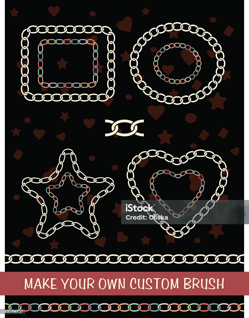 Border Pattern Chain Card Chain Seamless Border Stock Illustration - Download Image Now - Chain ...