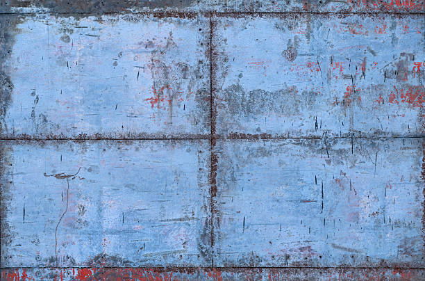 istock Blue Grungy Metal Texture with Seams 535106869