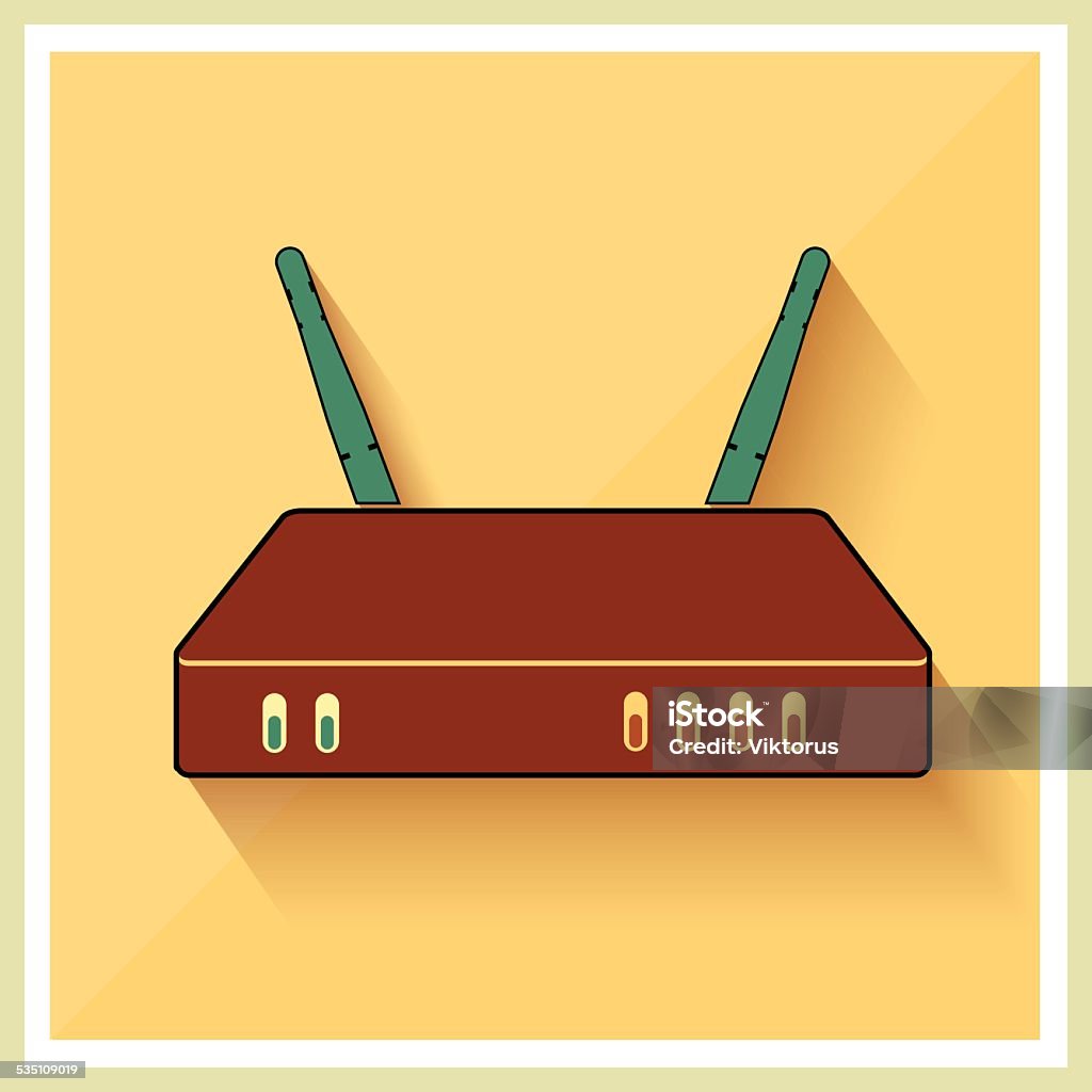 Wifi Router On Retro Background Vector Stock Illustration - Download ...
