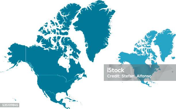 North America Stock Illustration - Download Image Now - Canada, Map, North America