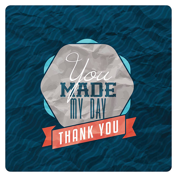 Vintage thank you card vector art illustration