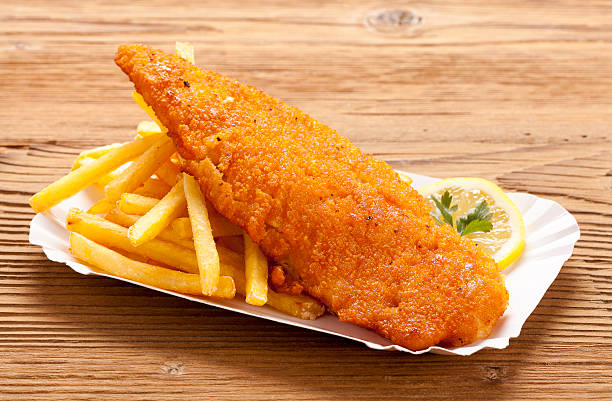 istock Fried fish and chips on a paper tray 535114463