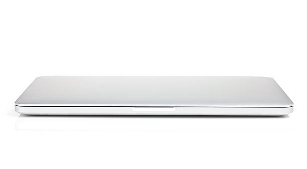 Closed laptop Closed laptop. Isolated on white background shut up stock pictures, royalty-free photos & images