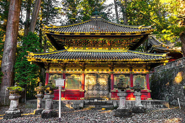 Nikko, Japan - December 05, 2014:Toshogu Shrine is World Heritage site and contains five structures that are National Japanese Treasures. It is famous as a mausoleum site of Tokugawa Ieyasu, founder of the Tokugawa shogunate, which ruled Japan for over 250 years until 1868.