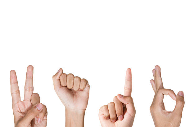istock Hand signal show two o one six 535117307