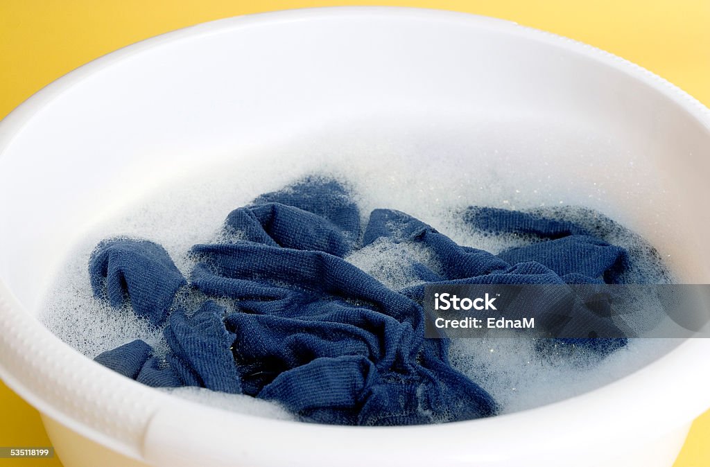 Laundry for dyeing in a plastic bowl 2015 Stock Photo