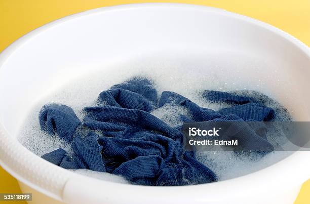 Laundry For Dyeing In A Plastic Bowl Stock Photo - Download Image Now - 2015, Bowl, Cut Out