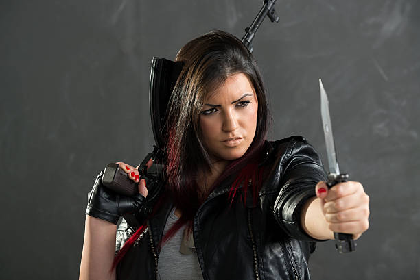 istock Dangerous And Armed Girl 535118551