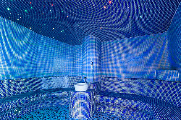istock Turkish bathroom with ambient lights 535118953