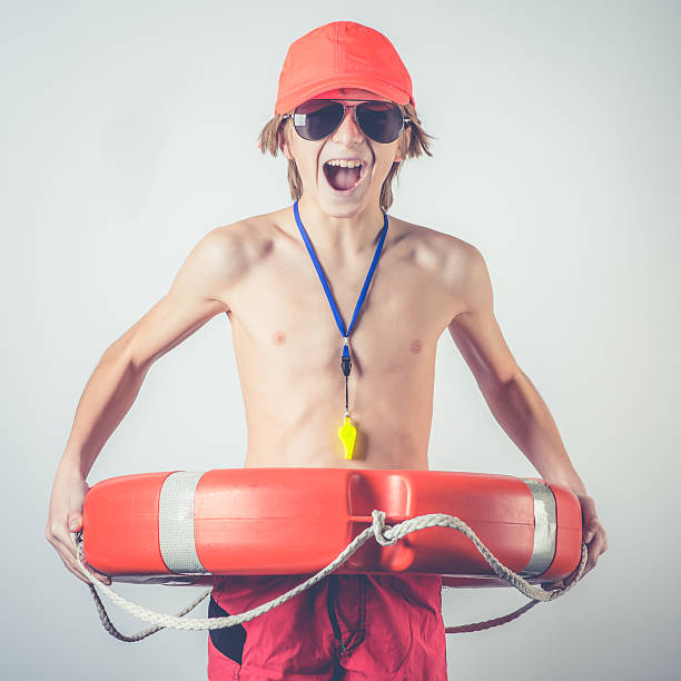 young lifeguard stock photo