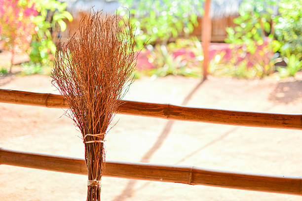 broom made of wood.