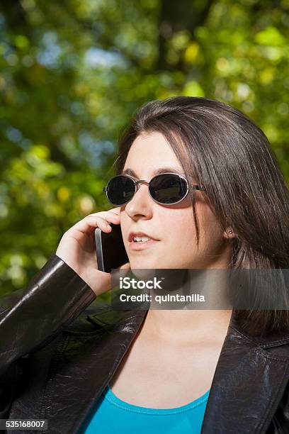 Sunglasses Woman Calling Stock Photo - Download Image Now - 2015, Adult, Adults Only