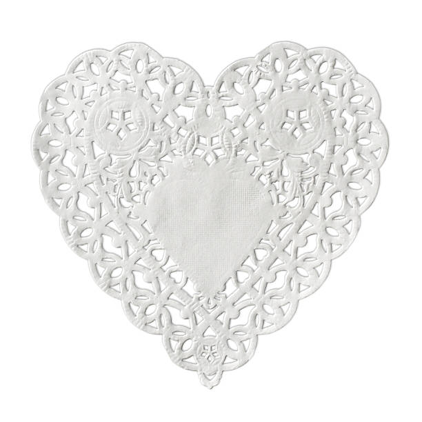Heart paper isolated on white background