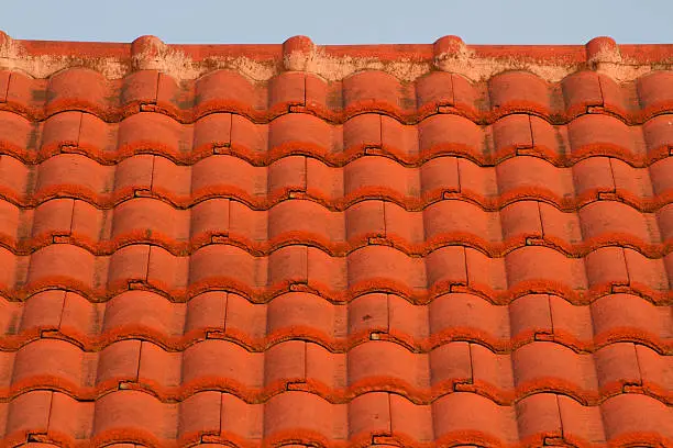 Red roof-tile in evening