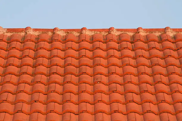 Red roof-tile in evening
