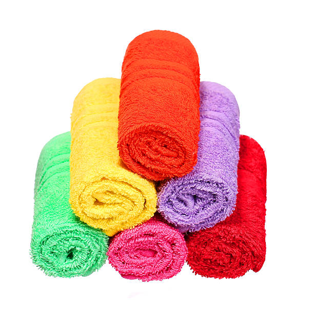 istock Colorful Bathroom Towels isolated 535169535