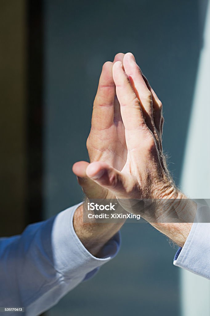 Hand of man and reflection Mirror - Object Stock Photo