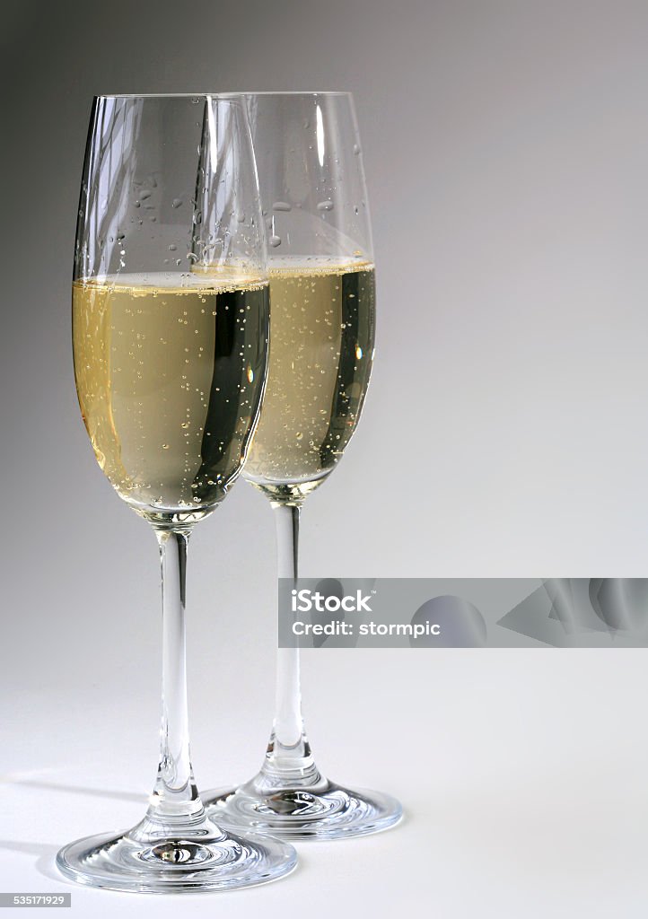 Two glass of champaign two glasses of sparkling wine or champagne Champagne Region Stock Photo