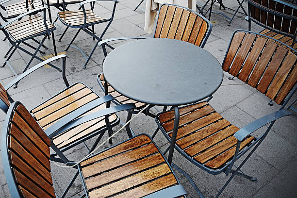 istock metal restaurant tables and chairs 535193211