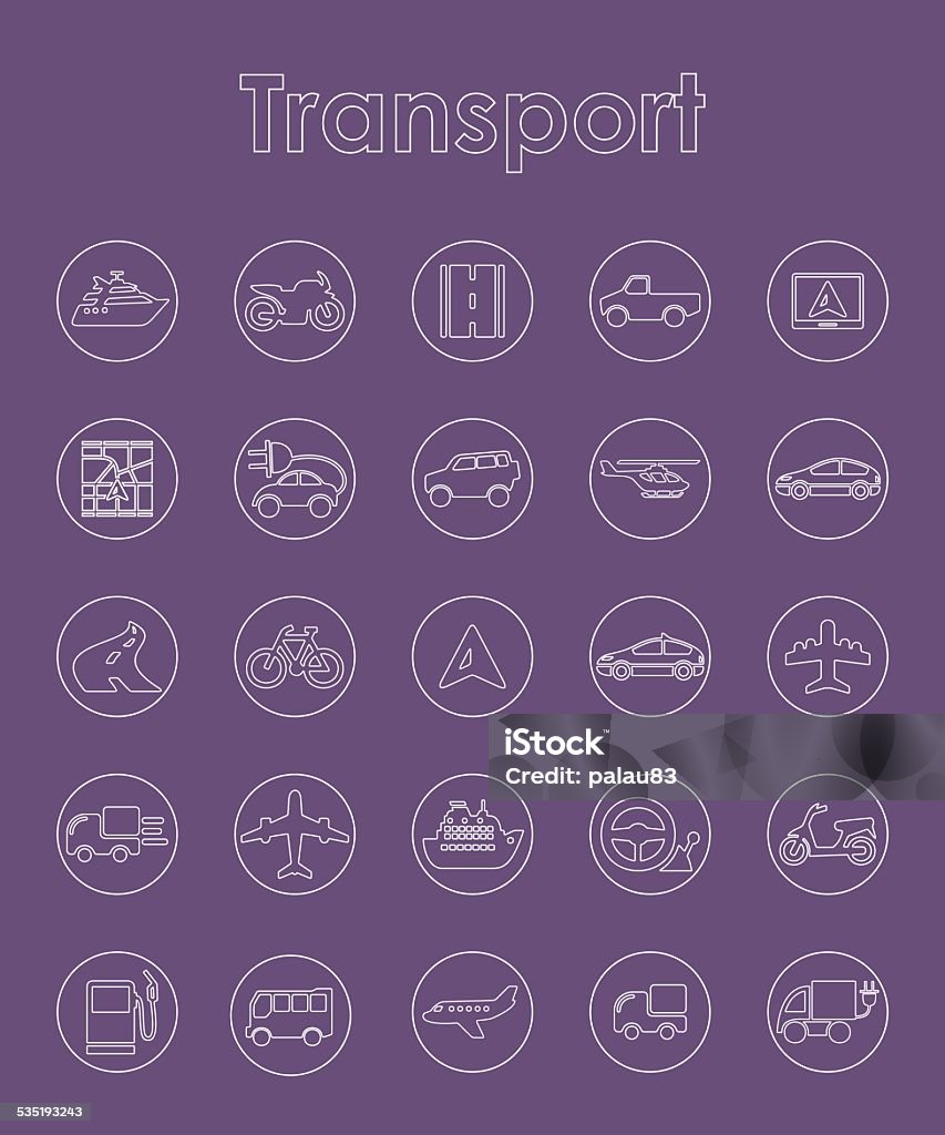 Set of transport simple icons Abstract stock vector