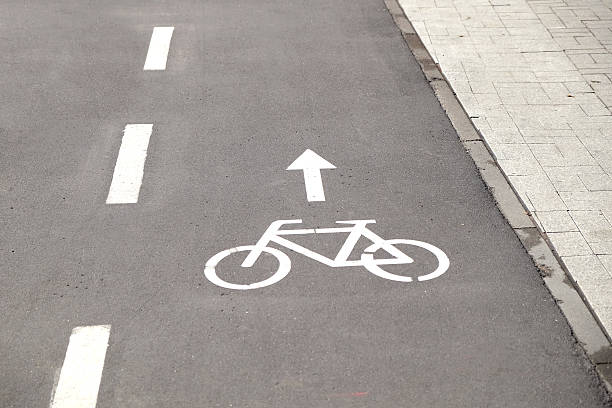 istock Asphalt road for bikes close-up 535193934