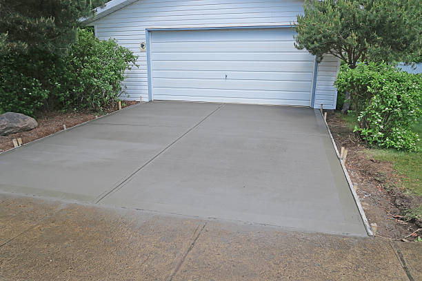 istock Make a concrete driveway- fresh cement and finished 535194090