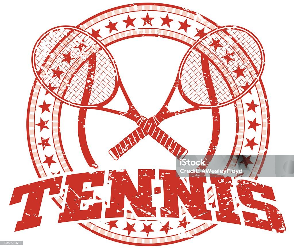 Tennis-Design-Vintage - Lizenzfrei Altertümlich Vektorgrafik