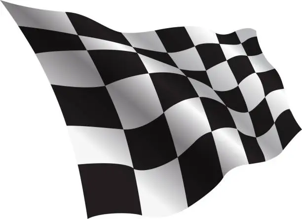 Vector illustration of Checkered Flag