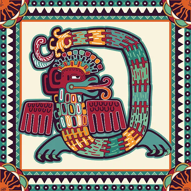 Vector illustration of Seamless aztec pattern