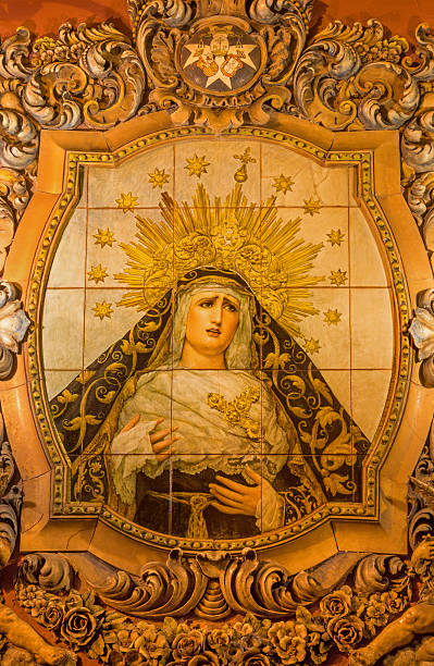 istock Seville - The ceramic tiled, cried Madonna 535197209