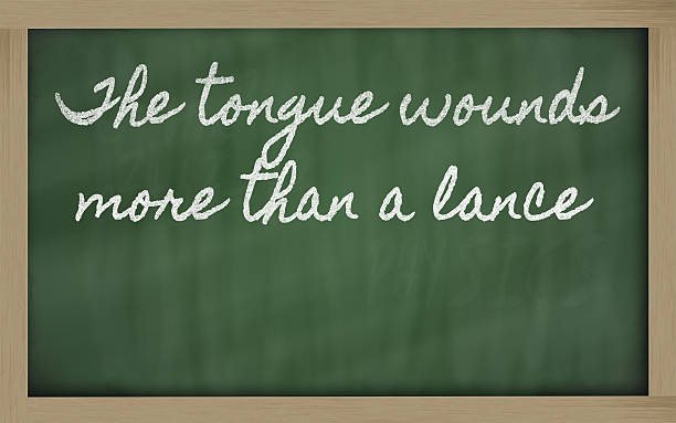 istock expression -  The tongue wounds more than a lance 535197243
