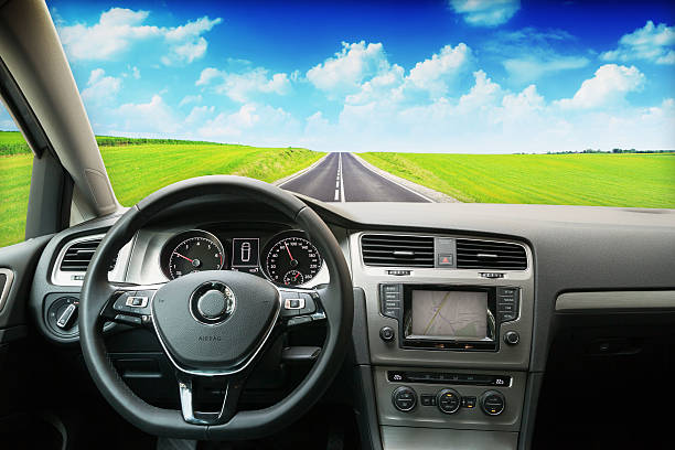 istock Car interior - Driving through the sunny Landscape 535198209