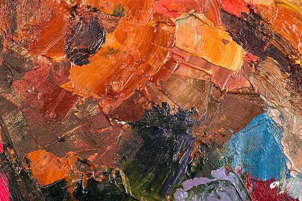 istock Oil painting abstract brushstrokes on canvas 535198613