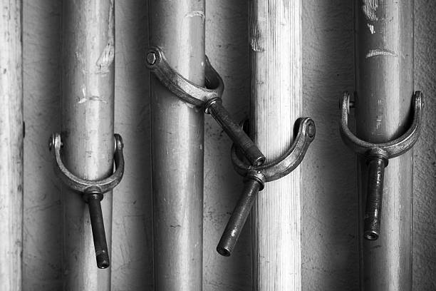 istock Group of paddles with oarlocks. Black and white 535200425