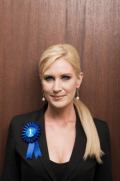 istock Businesswoman wearing rosette 535200965