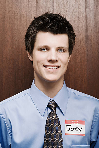 istock Businessman wearing name tag 535201011