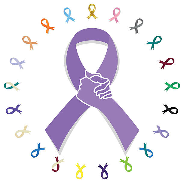 general cancer awareness ribbon - 生存 幅插畫檔、美工圖案、卡通及圖標