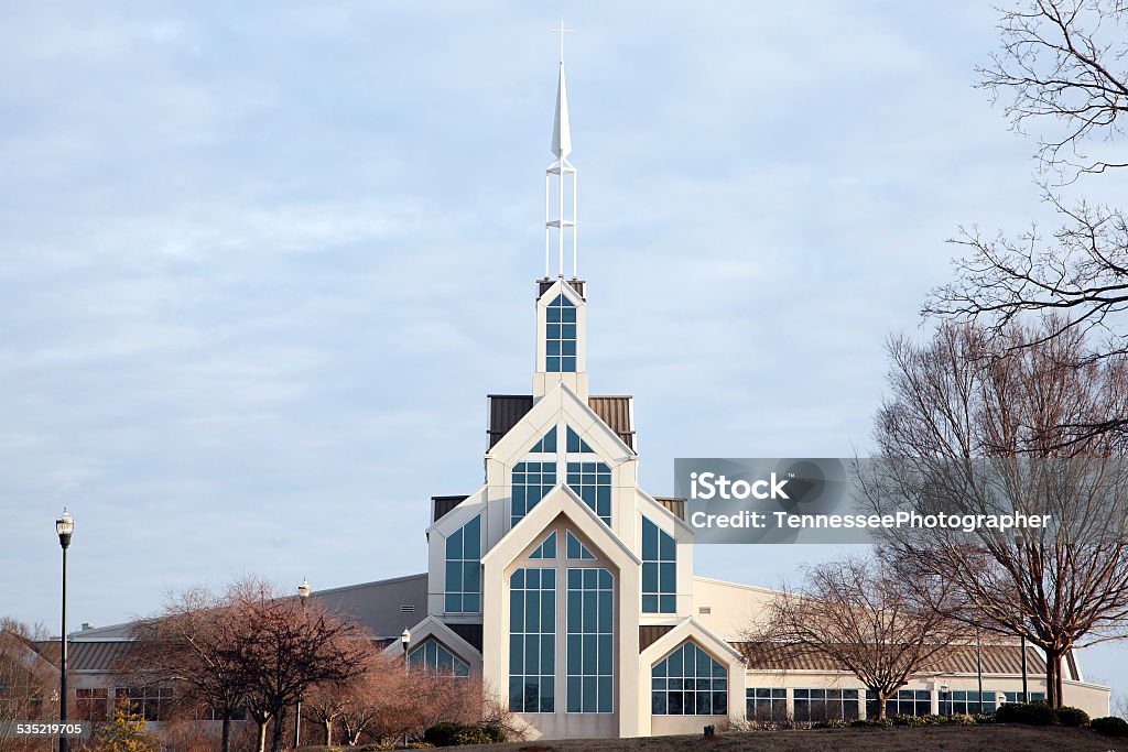 Large modern church Recently constructed church in a suburban setting. Church Stock Photo